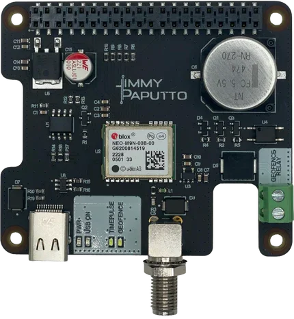 Multiband GNSS HAT for Raspberry Pi with L1 L5 modules, u-blox chip, and USB port